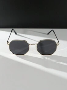 1PC/5PCS Men's Metal Premium Vintage Polygon Small Frame Multi-Color Lens Combination European & American Fashion Casual Glasses - Multicolor - View 15