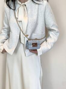 Minimalist Mini Crocodile Pattern Chain Shoulder Bag Street Style New Crossbody Bag