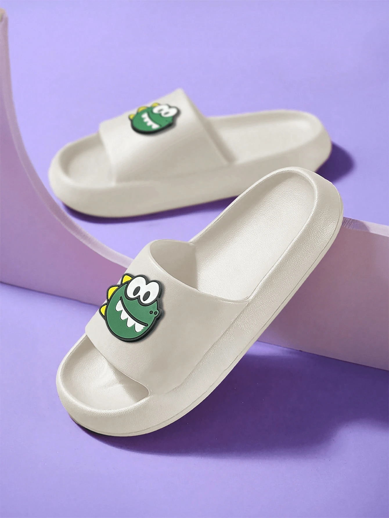 Nam Đơn Giản Và Phong Cách Hoạt Hình Động Vật Hợp Thời Trang Trong Nhà/Ngoài Trời Sử Dụng Tại Nhà Đi Biển/Suối/Thân Thiện Với Nước Dép Thông Gió Thông Thường - trắng - Xem 1