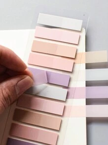 M O K A 200張相同款式復古風格PET便利貼指標索引標籤，可用於筆記和提醒，隨機發貨