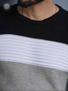 TRICOT DE LUXO Sueter tricot blusa masculino mais grosso links 3 cores