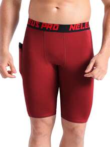 NELEUS Boyfriend Style Men's 3 Pack Running Compression Shorts With Pockets - Blue,Navy,Red#3 - View 9