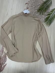 Women Blouses - Beige - View 2