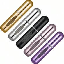 5 件 5 毫升迷你口袋旅行香水可补充喷雾瓶套装，香水瓶 - 金色+銀色+黑色+粉紅色+紫色 - 查看 2