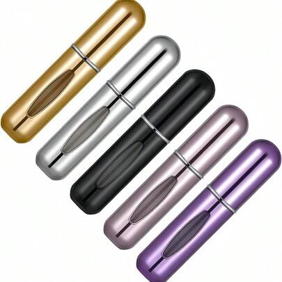 5 件 5 毫升迷你口袋旅行香水可补充喷雾瓶套装，香水瓶