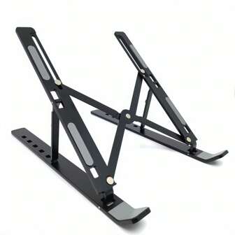 鋁合金折疊式筆電支架，散熱增高架，便攜式桌面支架，平板電腦/手機支架，適用於18英寸筆記本電腦