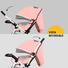 Carriola De Bebé Ultra Premium Plegable - Rosa - Ver 5