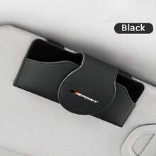 1片皮革眼鏡太陽鏡支架，適用於奧迪BMW奔馳福斯T  杜邦磁性眼鏡掛架組織箱，適用於汽車遮光板 - 黑色-SPORT-DE - 查看 8