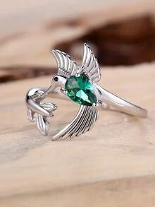 1件美麗的立方氧化鋯女戒 - 情人節禮物、結婚週年慶派對珠寶 - 1# - 查看 9