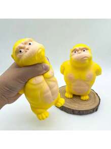 1 件抗压力慢回弹挤压大猩猩毛绒玩具，礼物（包装样式随机）