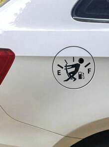 1 件汽车油箱贴纸，趣味个性化汽车油箱盖划痕装饰贴纸，创意油箱尾门贴花