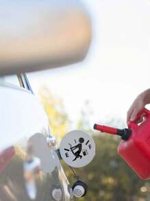 1 件汽车油箱贴纸，趣味个性化汽车油箱盖划痕装饰贴纸，创意油箱尾门贴花