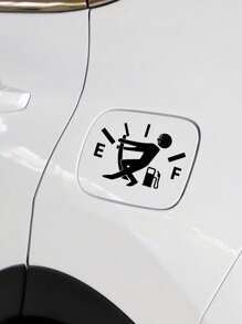 1 件汽车油箱贴纸，趣味个性化汽车油箱盖划痕装饰贴纸，创意油箱尾门贴花