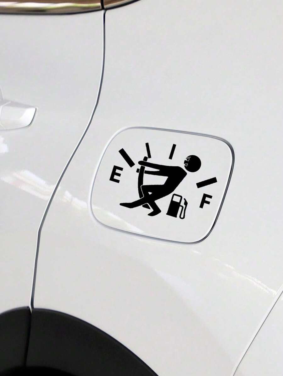 1 件汽车油箱贴纸，趣味个性化汽车油箱盖划痕装饰贴纸，创意油箱尾门贴花