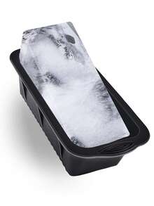 1pc Reusable Silicone Ice Cube Tray For Making Large Ice Cubes, Suitable For Ice Baths, Refrigerators, And All Purposes - Black - View 6