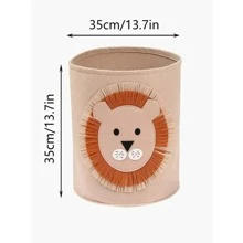 1pc Elephant & Lion Felt Storage Basket, Children Toy Organizer, Household Goods & Sundries Storage Bin, Laundry Hamper Love Valentine