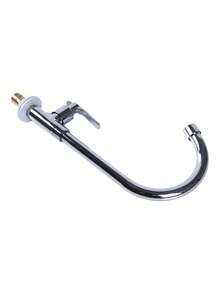 1入組廚房銀色垂直水龍頭銅質冷熱水水槽混合器龍頭單柄水龍頭多角度旋轉浴室盆浴龍頭 - 銀色 - 查看 8