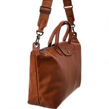Longchamp Le Pliage Xtra 大号顶部提手帆布和皮革包 - 棕色 - 查看 4