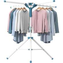 Debao Tod Clothes Drying Rack Folding Indoor, Portable Drying Rack Clothing And Height-Adjustable, Space Saving Laundry Drying Rack With 20 Clips