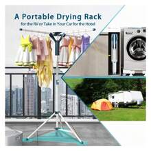 Debao Tod Clothes Drying Rack Folding Indoor, Portable Drying Rack Clothing And Height-Adjustable, Space Saving Laundry Drying Rack With 20 Clips
