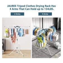 Debao Tod Clothes Drying Rack Folding Indoor, Portable Drying Rack Clothing And Height-Adjustable, Space Saving Laundry Drying Rack With 20 Clips