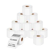 50*30mm Direct Thermal Labels Adhesive Barcode Sticker Paper 50mm X 30mm Thermal Sensitive Adhesive Waybill Sticker Barcode Printer Labels (1000 Labels) - White - View 3