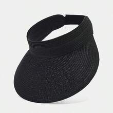 1 Mũ chống nắng dệt bằng rơm có vành lớn dành cho nữ, chống tia cực tím và có lỗ thoáng khí cho kỳ nghỉ hè, bãi biển và các hoạt động ngoài trời - Nhiều màu - Xem 7