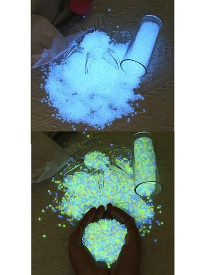 1000/2000pcs Glow In The Dark Pebbles, Colorful Stones For Aquascaping, Garden Landscaping, Fish Tank Decoration, And Wish Bottles. Some Stones May Float, Please Be Mindful Before Purchasing.