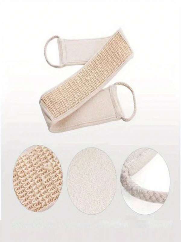 Esponja De Banho Esfoliante Para Pele 67.5x8x0.5cm Esponja Corporal Linho Com Cordão Massagem Ferramenta Para Esfregar O Corpo Durante O Banho