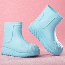 Women Mid-Calf Boots - Màu xanh nhạt - Xem 2