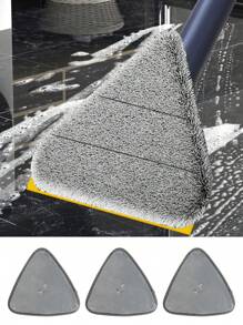 3Pcs Triangle Mop Replacement Head Mop Replacement Cloth Mop Rag - Grey - View 1