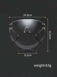 指甲防尘防雾全脸头部防护罩，高清透明亚克力，适用于美甲沙龙、商店开业用一体式防护罩或亚克力指甲卸除工具、美甲用品、美甲工具、美甲工具、返校、指甲、按压式指甲工具 - 無色 - 查看 6