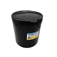 Bathroom Trash Bin - 黑色 - 查看 5