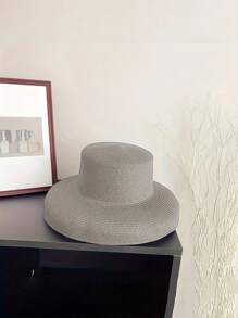 1pc Women Summer Large Brim Vacation Beach Straw Hat UV Protection Sun Hat - Sun Protection - View 2