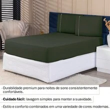 Sheet Sets With Pillowcases - 軍綠色 - 查看 4