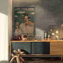 1pc,Lose Your Mind Find Your Soul Vintage Poster, Lose Your Mind Print, Vintage Music-Inspired Wall Art, Retro Poster Print, Music Retro Poster,50*70cm(19.7*27.5in)Unframed - A - View 4
