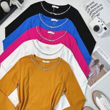 Women Knit Tops - trắng - Xem 2