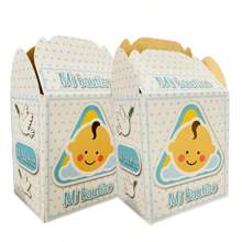 15 Cajas para Dulceros Personaje Mi Bautizo Niño Fiesta para Aguinaldos Colores Dulceras Cajita Adorno Regalo Bolo Volo Pascua Posada Recuerdo Decoracion Cumpleaños - Azul - Ver 1