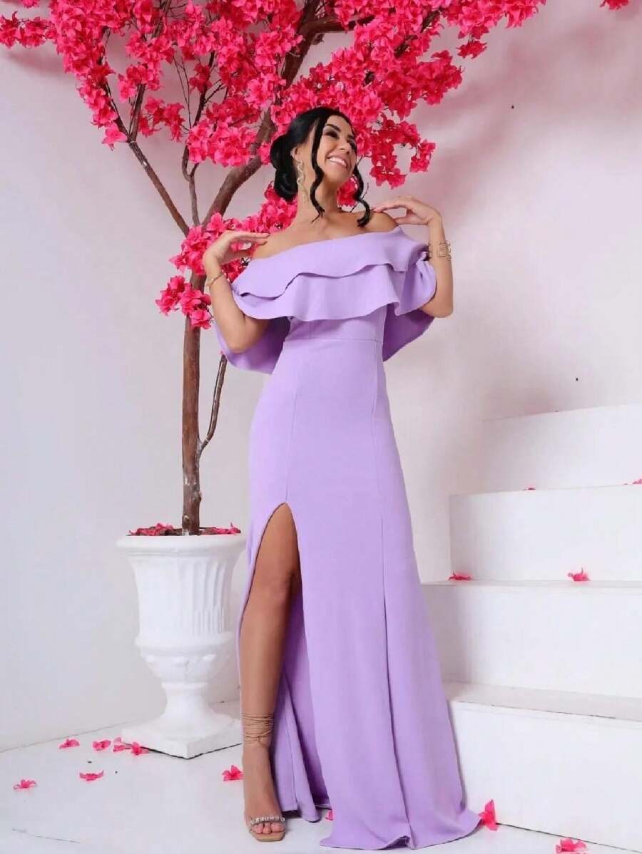 Women Dresses - Lilac Purple - View 1