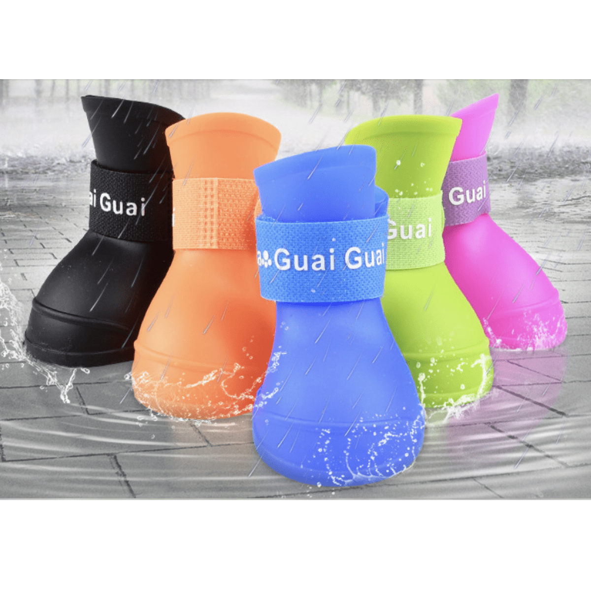 Silicone Cute Pet Cat Dog Puppy Rain Snow Boots Shoes Booties Candy