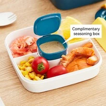 1100ml Bento Box Salad Lunch Container Large Capacity Salad Bowl Salad Dressing Container Storage Box For Snacks, Fruits, Men, Women - 1100ml - View 6