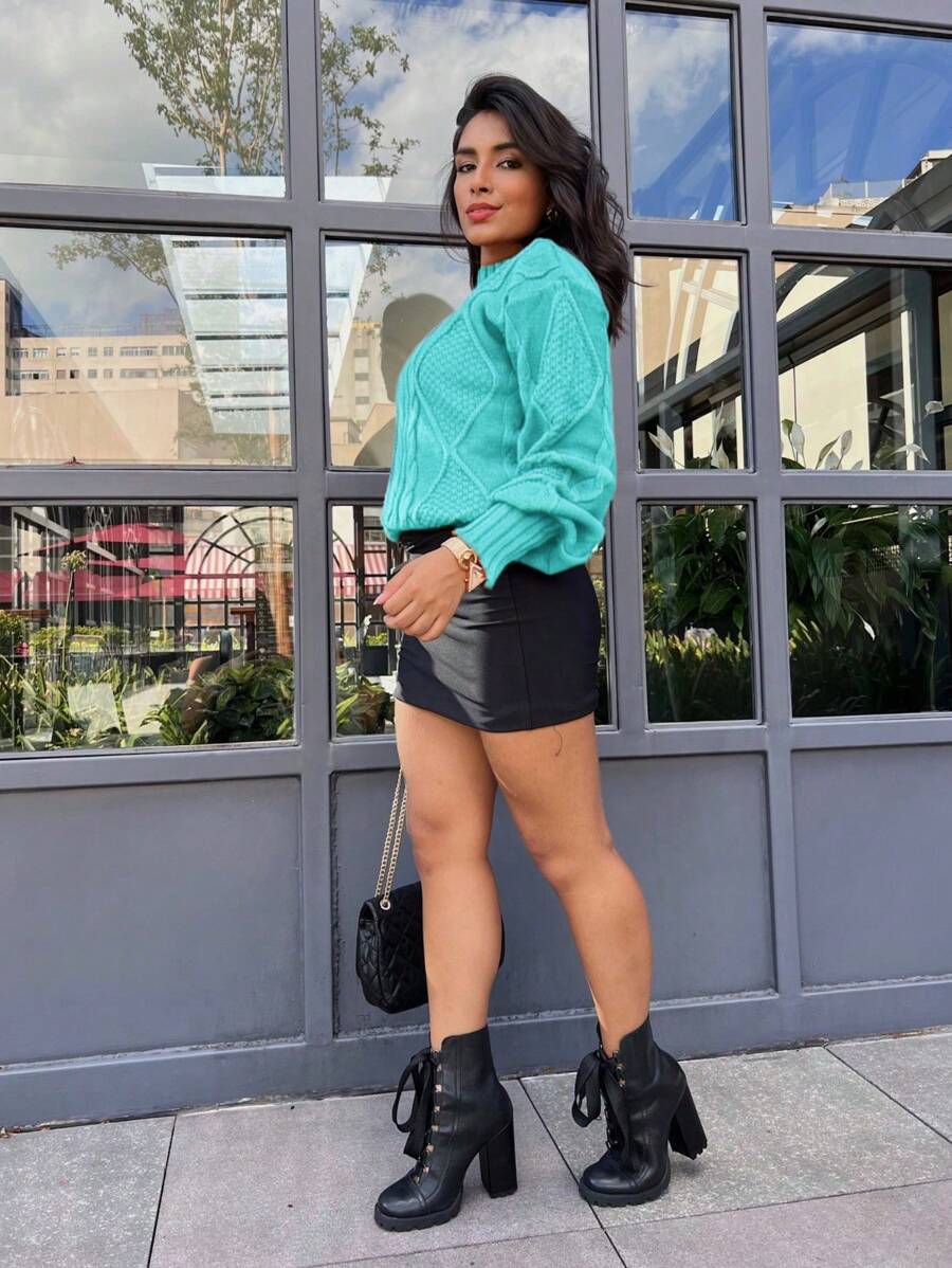 Women Sweaters - Màu xanh bạc hà - Xem 1