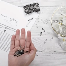 120pcs/Box Mini Clothespins For DIY Clothing And Handicrafts - Black And White Color - Durable And Rustproof. - Black and White - View 4