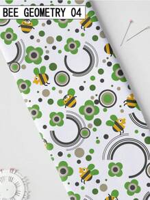 Serie de abeja 1m material de tela DIY, tela ligera y suave, se puede utilizar para hacer manteles, ropa, bolsas, tela antipolvo - Multicolor - Ver 6