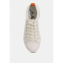Sway Chunky Sole Knitted Textile Sneakers - Màu be - Xem 4