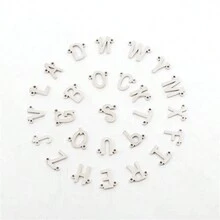 1 件经典不锈钢字母串珠链手链女士 - 銀色 - 查看 4