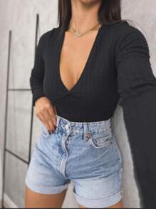 Women Bodysuits - 黑色 - 查看 1