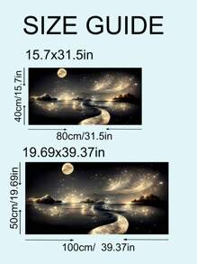 1 幅无框帆布海报，现代艺术，梦幻河流设计，卧室、客厅、书房和走廊的理想礼物，墙壁艺术，墙壁装饰，家居装饰，房间装饰 - 彩色 - 查看 5