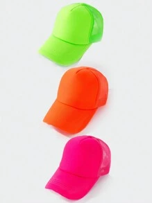 3pcs Solid Color Casual Mesh Breathable Women Baseball Cap,Summer,Beach,Hat - Multicolor - View 17