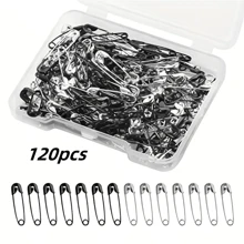 120pcs/Box Mini Clothespins For DIY Clothing And Handicrafts - Black And White Color - Durable And Rustproof. - Black and White - View 1